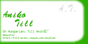 aniko till business card